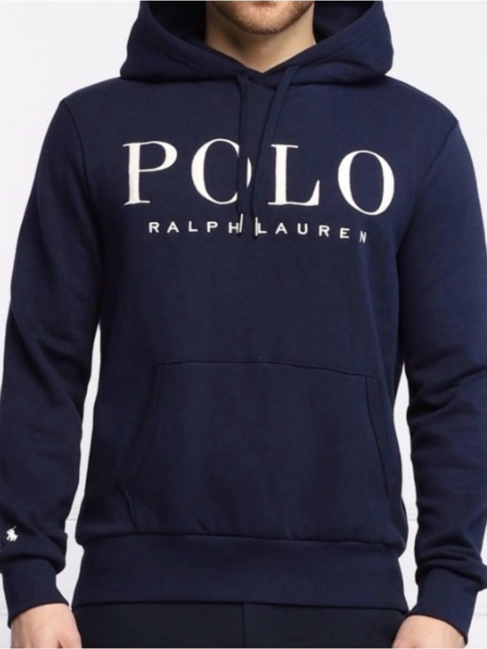 Polo by Ralph Lauren Men's Navy Logo Hoodie sz L. Good condition.